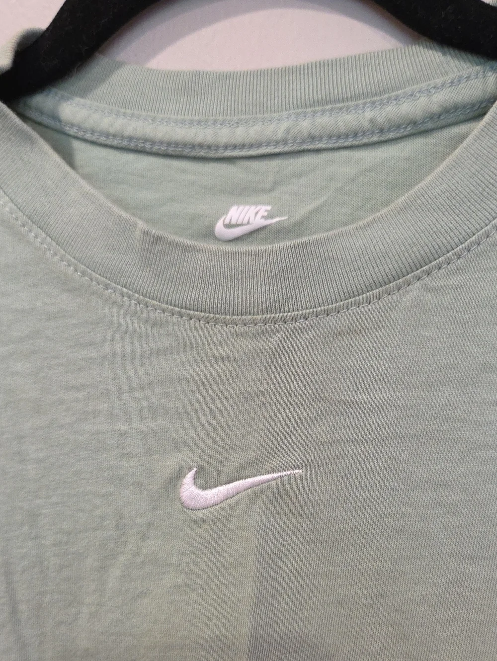 Nike Sage Green Cropped Swoosh Tee